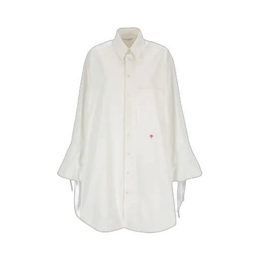 Palm Angels Flared-Sleeve Buttoned Shirt Dress
