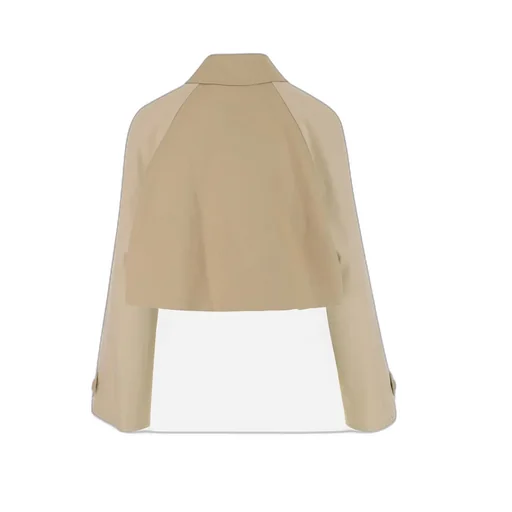 Palm Angels Palm Plaque Cropped Trench Coat