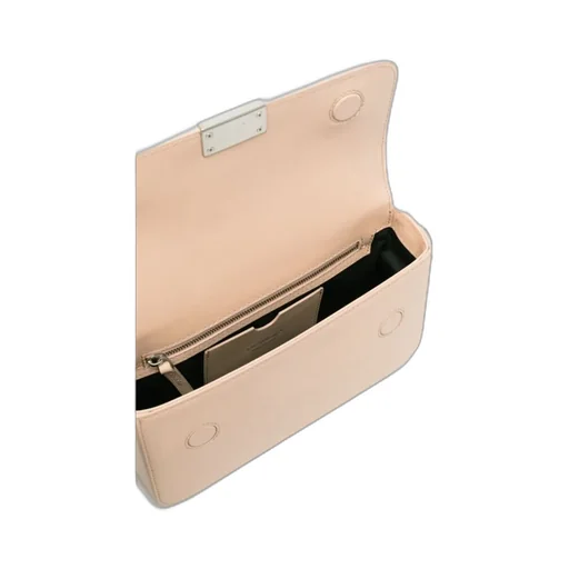 Off-White Binder Clip Foldover Top Crossbody Bag