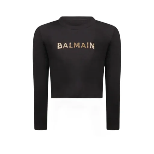 Balmain Kids Stud Embellished Crewneck Sweatshirt