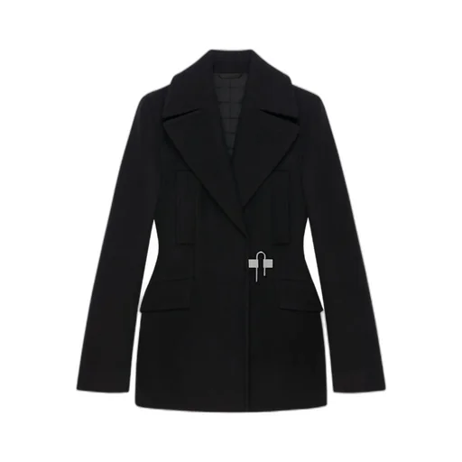 Givenchy U-Lock Buckle Quilted Peacoat