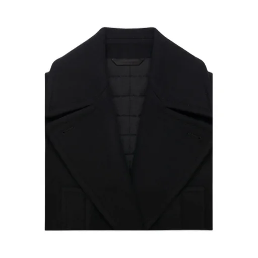 Givenchy U-Lock Buckle Quilted Peacoat