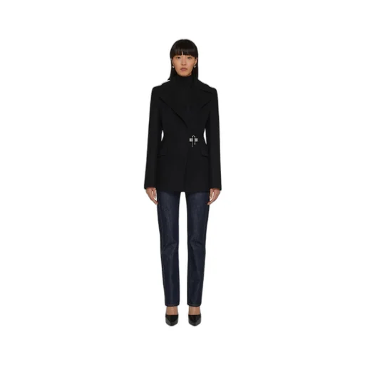 Givenchy U-Lock Buckle Quilted Peacoat