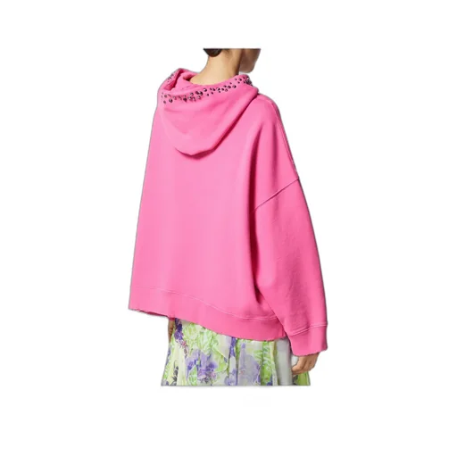 Versace Logo Printed Embellished Hoodie