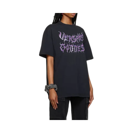 Versace Logo Printed Crewneck T-Shirt