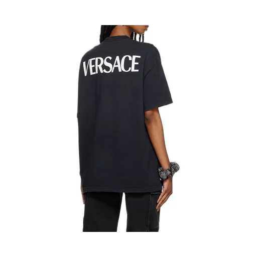 Versace Logo Printed Crewneck T-Shirt