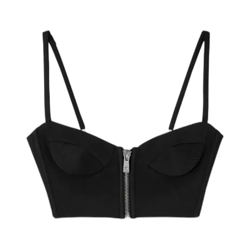 Zipped Crop Tank Top