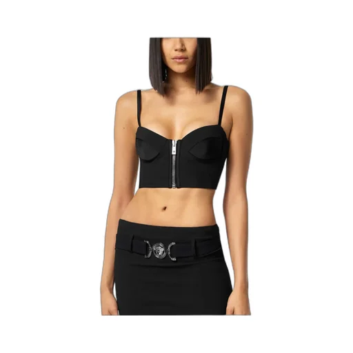 Zipped Crop Tank Top