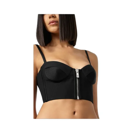 Zipped Crop Tank Top