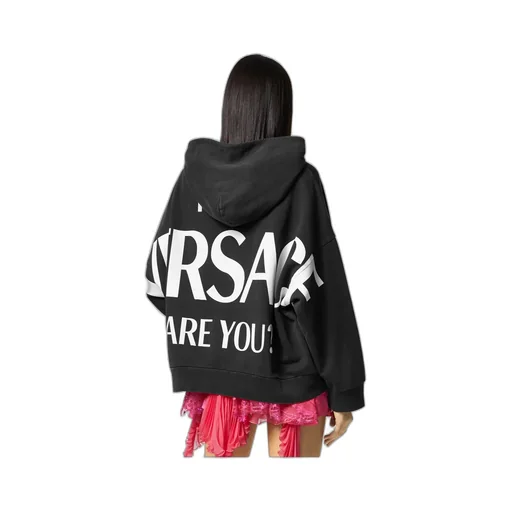 Versace Logo Printed Long Sleeved Hoodie