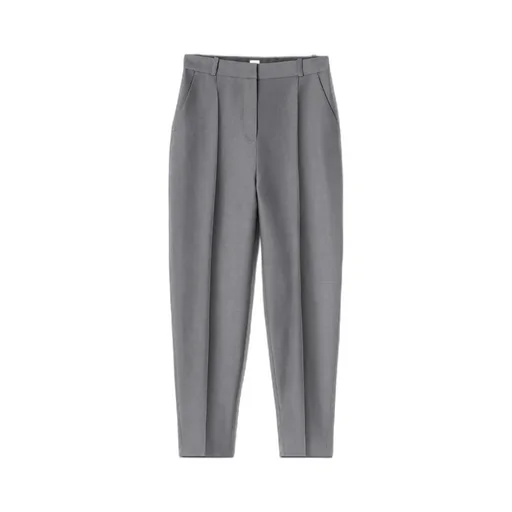 Cropped Pintuck Trousers
