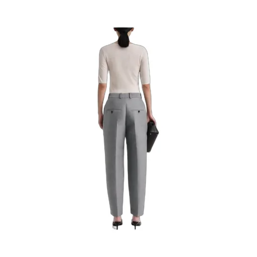 Cropped Pintuck Trousers