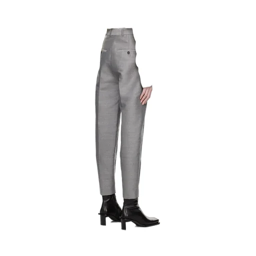 Cropped Pintuck Trousers