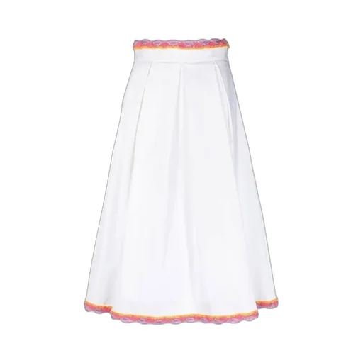 Lace-Trim A-Line Skirt