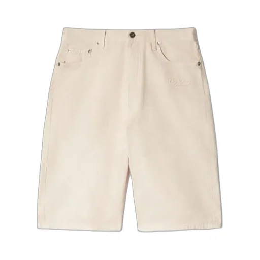 Off-White Logo Embroidered Button Detailed Shorts