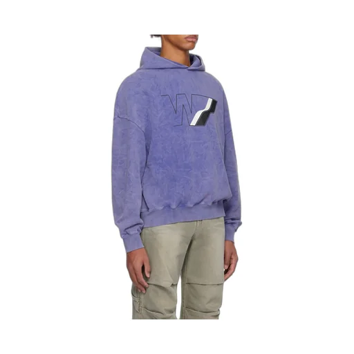 Logo Print Bleached-Effect Hoodie