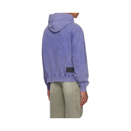 Logo Print Bleached-Effect Hoodie