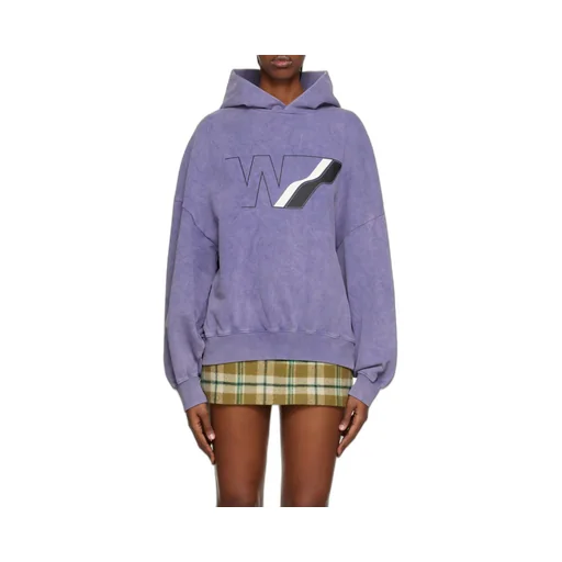 Logo Print Bleached-Effect Hoodie