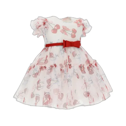 Patterned Ruffled Mini Dress