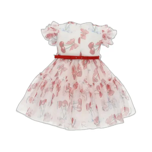 Patterned Ruffled Mini Dress