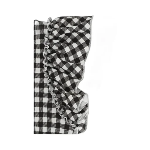 Teddy Bear-Motif Check-Print Dress