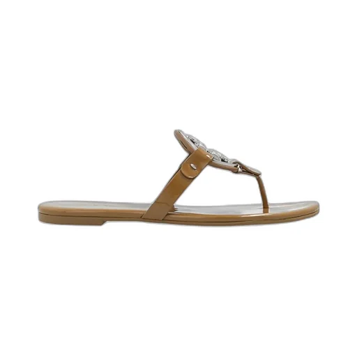Logo-Plaque Open-Toe Slides