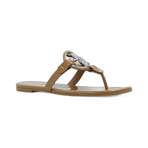 Logo-Plaque Open-Toe Slides