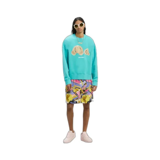 Palm Angels Bear Motif Long-Sleeved Sweatshirt