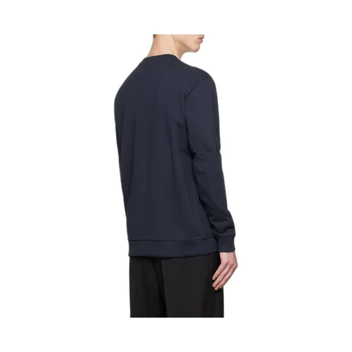 Contrasting Color Logo Round Neck Sweatshirt