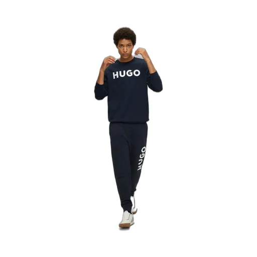 Contrasting Color Logo Round Neck Sweatshirt