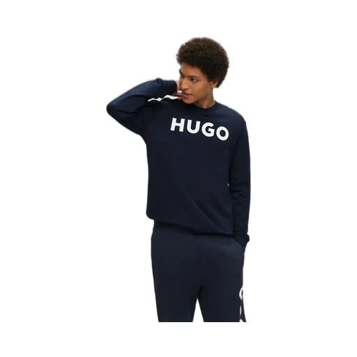 Contrasting Color Logo Round Neck Sweatshirt