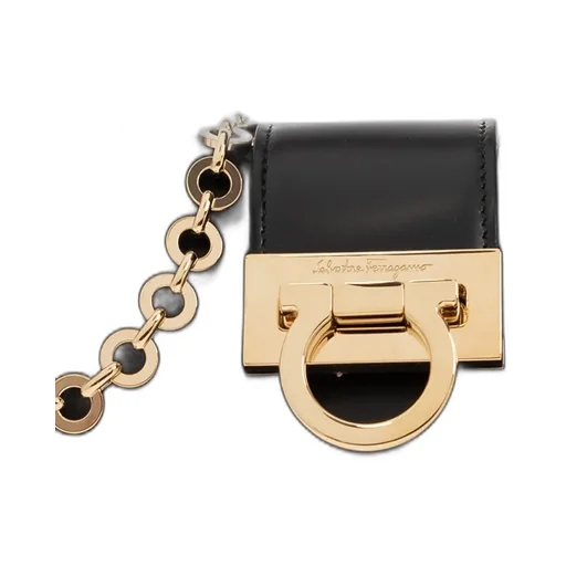 Salvatore Ferragamo Trifolio Logo Engraved Shoulder Bag