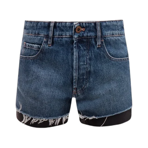 Logo Denim Shorts