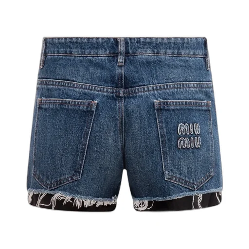 Logo Denim Shorts