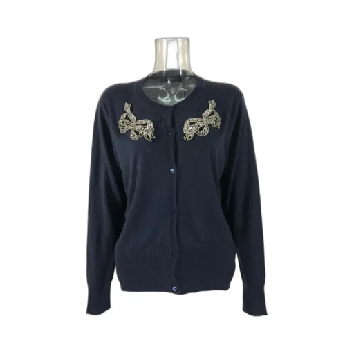 Long-Sleeved Knitted Cardigan