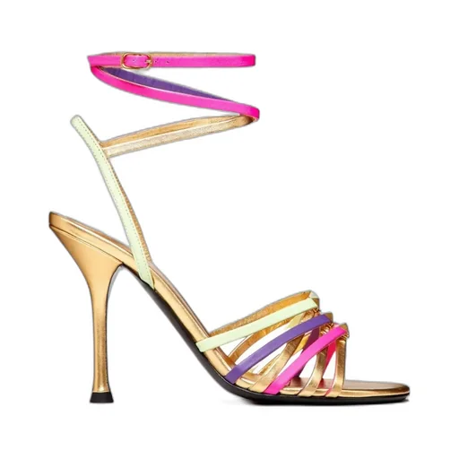 Valentino Garavani Rockstud Metallic Open Toe Sandals