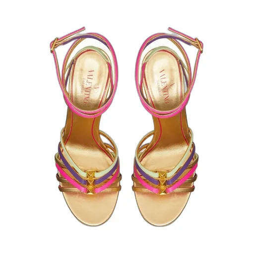 Valentino Garavani Rockstud Metallic Open Toe Sandals