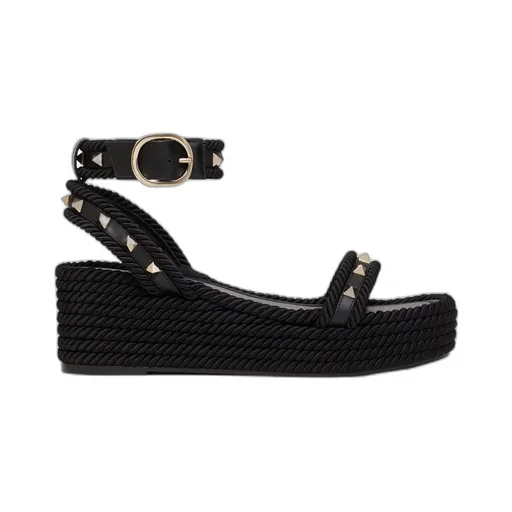 Valentino Garavani Rockstud Open Toe Wadge Sandals