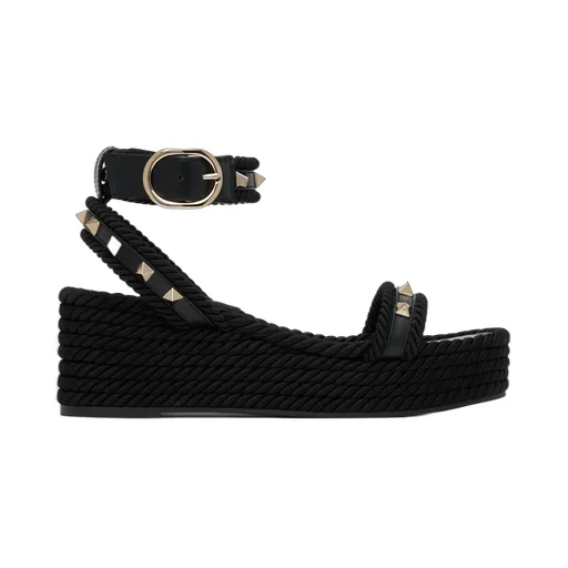 Valentino Garavani Rockstud Open Toe Wadge Sandals