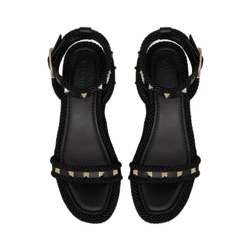 Valentino Garavani Rockstud Open Toe Wadge Sandals
