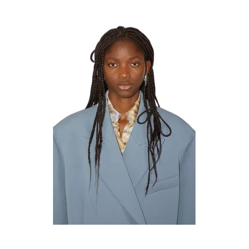 Double-Breasted Button-Fastening Jacket