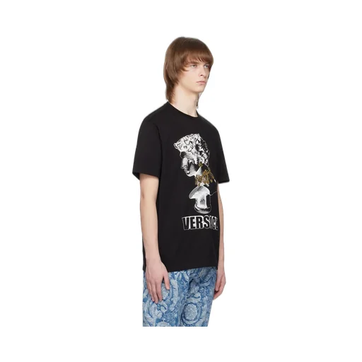 Versace Graphic Printed Crewneck T-Shirt