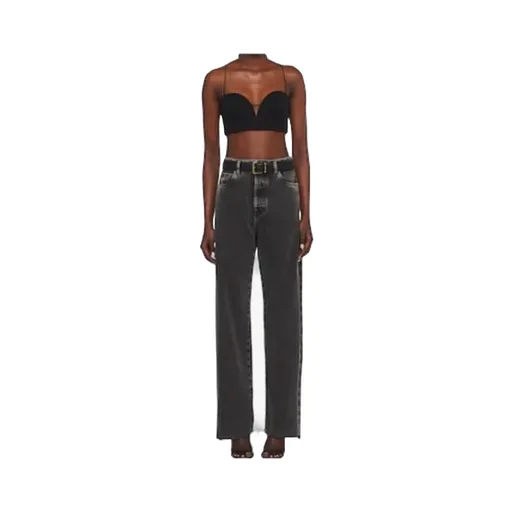 Five-Pocket Black Denim Jeans
