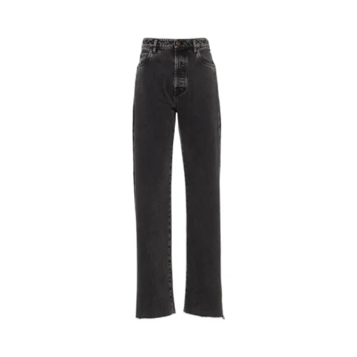 Five-Pocket Black Denim Jeans