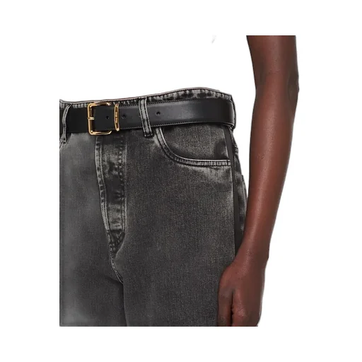 Five-Pocket Black Denim Jeans