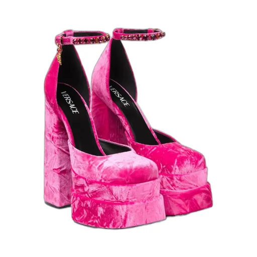 Versace Medusa Aevitas Embellished Platform Pumps