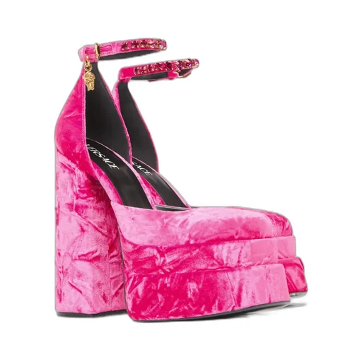Versace Medusa Aevitas Embellished Platform Pumps