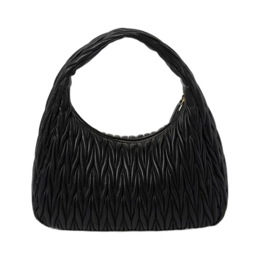 Miu Wander Matelassé Nappa Leather Hobo Bag