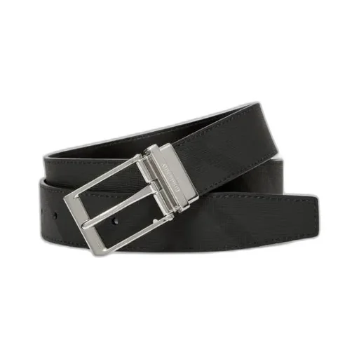 Burberry Logo Engraved Reversible Buckle Belt