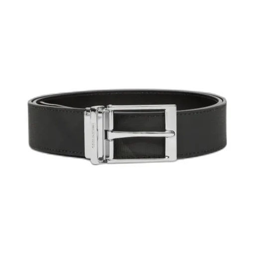 Burberry Logo Engraved Reversible Buckle Belt